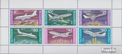 Produktbild von Briefmarken Bulgarien 1990 Mi 3858-3863 Kleinbogen (kompl.Ausg.) postfrisch Flugzeuge