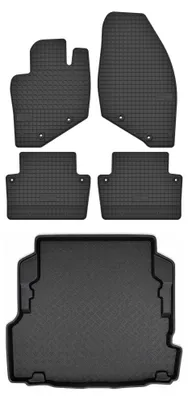 Produktbild von Gummimatten + Kofferraumwanne für Volvo S80 I 1998-2006 (Limousine) – Schwarz, passgenau – Wielganizator