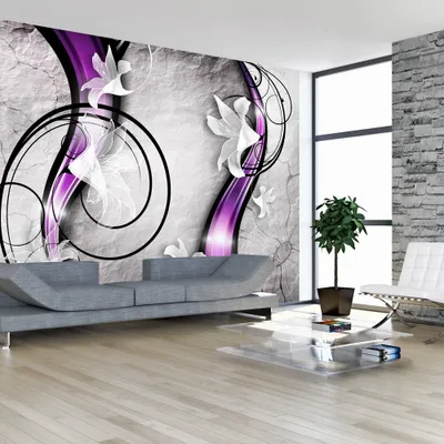 Produktbild von Fototapete selbstklebend Blumen Lilien 294x210 cm Tapete Wandtapete Wandbilder Klebefolie Dekofolie Tapetenfolie Wand Dekoration Wohnzimmer - Ornament Design a-A-0037-a-c
