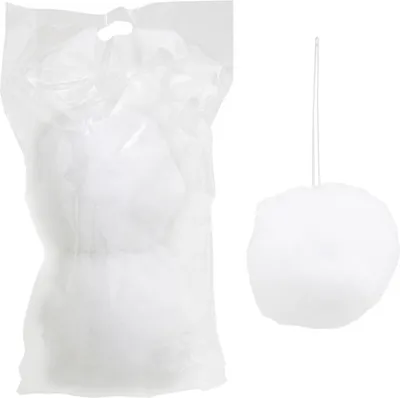 Produktbild von Schneeball Deko | 2er Set | Ø 12 cm |weicher Kunststoff zum Hängen | 68727
