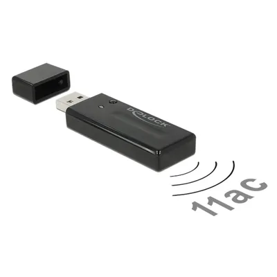 Produktbild von Delock USB 3.0 Dual Band WLAN ac/a/b/g/n Stick - Netzwerkadapter - USB 3.0 - Wi-Fi 5 - Schwarz