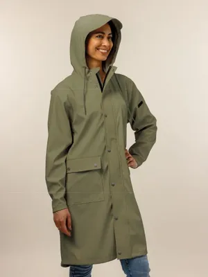 Produktbild von Regenmantel Mirage Rainfall Trenchcoat - Größe M - aus Soft Touch Polyester - Olive Green