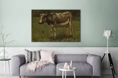Obrázok produktu pre OneMillionCanvasses® - Obrazy na plátne - 140x90 cm, Krava - maľba od Antona Mauveho, nástenná umelecká dekorácia