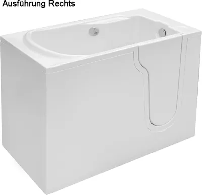 Produktbild von FREEDOM Sitzwanne mit Tür/Seniorenwanne 127 x 66 x 93,6 cm  Ausführung Rechts