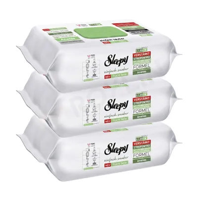 Produktbild von Sleepy Easy Clean Oberflächenreinigungstücher - Ananas  3x100 Tücher