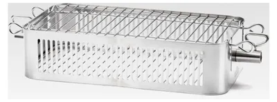 Produktbild von Einstellbarer Grillkorb aus Edelstahl für Drehspieß
