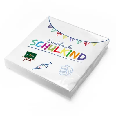 Immagine prodotto di tovagliolo itenga 20x back-to-school bianco / colorato