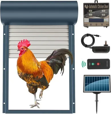Obrázek produktu pro Automatická roletová vrata – solární pohon, programovatelná, kovová, světelný senzor, časovač, dálkové ovládání – tmavě modrá