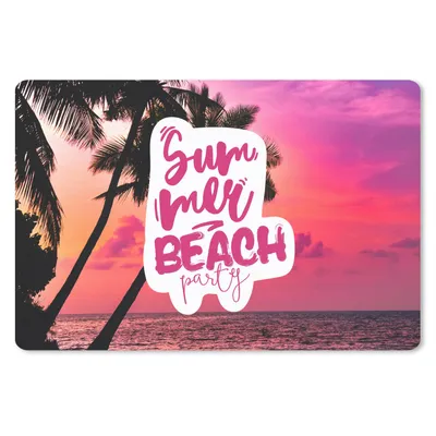 Produktbild von MuchoWow® Schreibtischunterlage Sommer - Strand - Sonnenuntergang - Zitat 60x40 cm - XXL Mauspad - Großes Mauspad