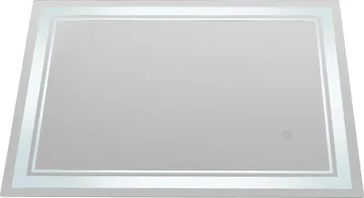Zdjęcie produktu dla Lustro łazienkowe LED – lustro ścienne 70 x 50 x 2,5 cm – czujnik dotykowy – regulowane oświetlenie w 3 barwach (3000–6000 K) – funkcja zapamiętywania – stopień ochrony IPX4 (odporne na rozpryski wody) – kolor srebrny