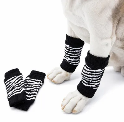 Produktbild von INF 4er-Pack Hunde Kniebandagen Baumwolle Gelenkschutz für alle Jahreszeiten XL