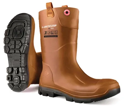 Image de Botte de sécurité fourées RIGAIR PRO FUR S5 SRA SRC CI Dunlop® marron/noir P43 - COVERGUARD - 9RFPO90043