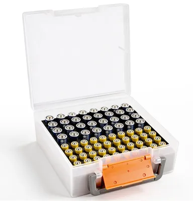 Productafbeelding van Opbergdoos voor batterijen, 16 x 15 x 7 cm, batterij-organizer