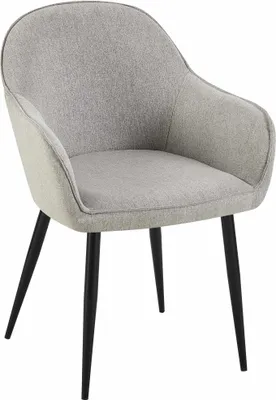 Produktbild von Esszimmerstuhl GENIM - Stoff Grau 60x60x84 cm | Essstühle Esszimmerstühle Küchenstühle Wohnzimmerstühle