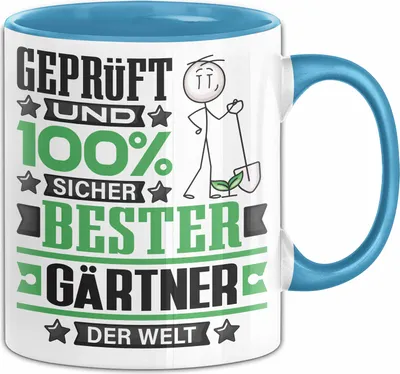 Produktbild von Gärtner Geschenk Lustiger Spruch für Gärtner Geschenkidee Bester Gärtner Der Welt (Blau)