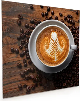 Produktbild von Küchenrückwand Spritzschutz Glas mit Motiv Kaffeegenuss 40 x 40 cm