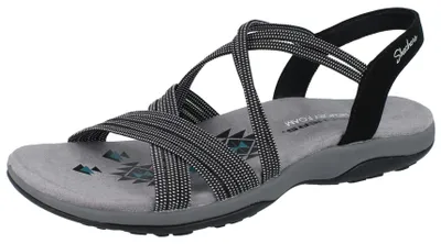 Produktbild von SKECHERS Damen Riemen Sandale schwarz Textil Stretch - Größe: 38