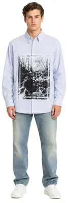 Obrázok produktu pre Zara, dámska košeľa, dlhý rukáv, pruhovaná, modrá, veľkosť L