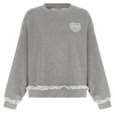 Produktbild von Ganni Sweatshirt aus Baumwolle in Grau