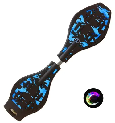 Produktbild von Surfskate Waveboard Skateboard - Zwei Räder mit LED - 87 x 23 cm - Antirutschbelag