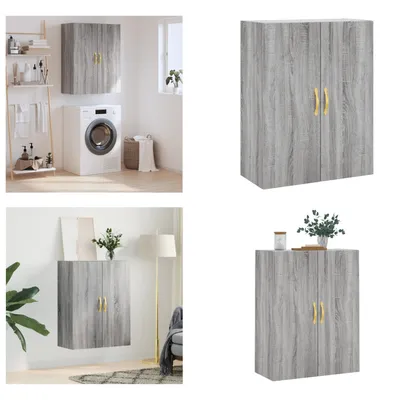 Productafbeelding van vidaXL Wandkast Grijs Sonoma, 69,5 x 34 x 90 cm - Wandkast - Wandkasten - Kast - Opbergkast