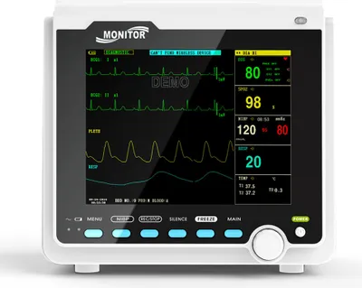 Produktbild von 8,0" Tragbarer Patientenmonitor Vitalparameter Multiparameter-EKG NIBP SPO2 RESP TEMP CMS6000