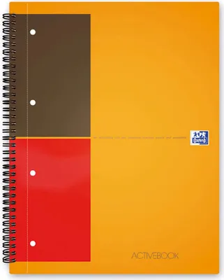 Obrázek produktu pro Oxford Activebook, Oranžová, A4, 80 listy, Linkovaný papír