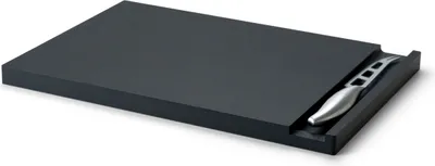 Produktbild von Continenta Duracore Käseschneidebrett mit Messer Schwarz 36,5x25x2cm