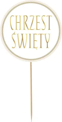 Immagine prodotto di Cake topper Battesimo oro 25 cm
