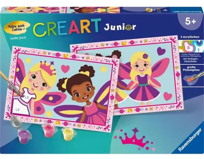 Produktbild von CreArt, Malen nach Zahlen Junior - Feen-Prinzessinnen