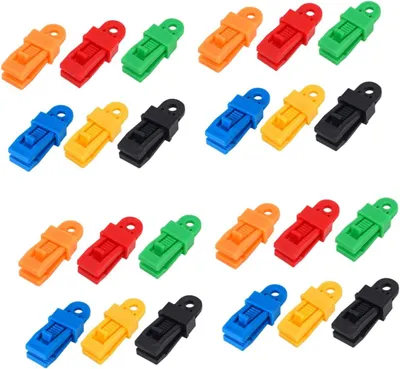 Produktbild von 24 Stück Abspannleinen für Zeltclips im Außenbereich aus PP – Winddichte Klemmen für Camping und Picknicks