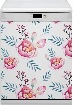 Produktbild von Magnet Folie für Geschirrspüler Küche Magnetmatte 60x70 cm  Dekor Geschirrspüle  - Blumen