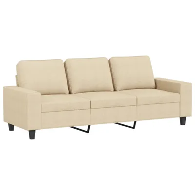 Produktbild von vidaXL 3-Sitzer-Sofa Creme 180 cm Stoff