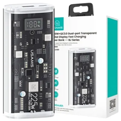 Imagen del producto de Batería externa USAMS de 9000 mAh, con carga rápida PD 20W y QC3.0+PD, con doble puerto, modelo 10KCD18902 (US-CD189)