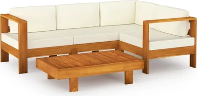 Obrázok produktu pre vidaXL 5-dielna záhradná súprava s vankúšmi 100x60 cm akáciové drevo