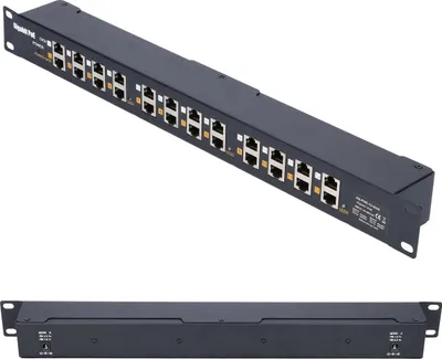 Produktbild von Extralink 12 Port Gigabit PoE Injector 12x 1000Mbps RJ45, obudowa Rack