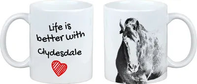 Image de Clydesdale - Tasse avec cheval, tasse avec image, cadeau personnalisé de la marque Art-Dog