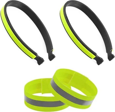 Produktbild von Famanu Hosenklemmen Elastische Reflektorenbänder - 4er Set