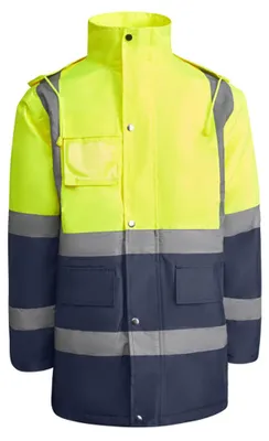 Produktbild von Roly Workwear - "Merak" Jacke für Herren/Damen Uni, Signalkleidung LT5995 (S) (Dunkles Marineblau/Fluoreszierendes Gelb)