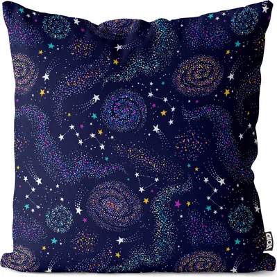 Produktbild von VOID Bunte Sterne Kosmos Wirbel Kissenbezug Kissenhülle sofa couch wohnzimmer dekoration wasserfest Outdoor Kissen bezug deko