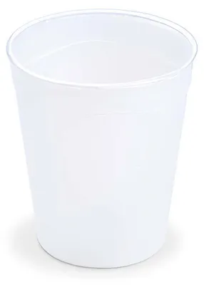 Produktbild von 50x Mehrwegbecher Heißgetränkebecher transparent milchig transluzent Eichstrich 200ml Ø 80mm