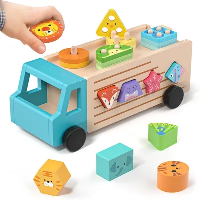 Zdjęcie produktu dla Zabawki Montessori – edukacyjny sorter kształtów i kolorów dla dzieci w wieku 1-3 lata