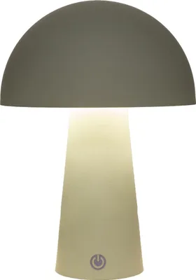 Produktbild von Anna's Collection USB Tischleuchte Pilz oliv grün außen dimmbar 3 LED Farben 15x21cm