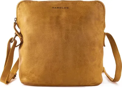 Produktbild von HAROLD'S Leder Umhängetasche Schultertasche Submarine Postbag Upend Yellow dunkelgelb