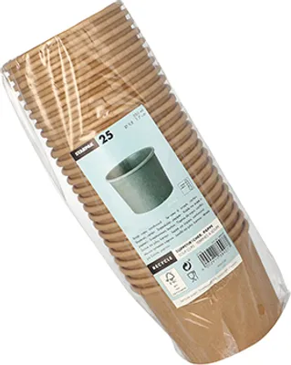 Produktbild von Starpak 25 Suppenbecher, Pappe rund 350 ml Ø 9,8 cm · 7 cm braun | Packung (25 Stück)