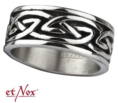 Produktbild von Ring keltischer Knoten: Tribal Bandring aus Edelstahl 74 (23.5 mm Ø)