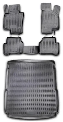 Produktbild von Gummi Kofferraumwanne + Fußmatten Set für VW Passat 3C B7 Variant, Bj. 2011-2014