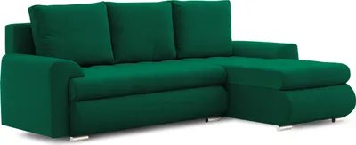 Produktbild von Ecksofa TOKIO VI PRO mit Schlaffunktion! Eckcouch mit Bettkasten! Stoff: KRONOS 19 Flaschengrün (muster 1) Rechts