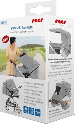 Produktbild von Prémiová ochrana proti slunci pro kočárky, UPF 50+, šedá, Rear ShineSafe Premium 84121