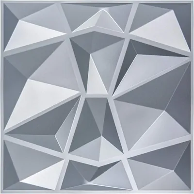 Produktbild von 3D-Wandpaneele Dekorativ Modernes Set aus 12 Stück 50x50 cm Grau